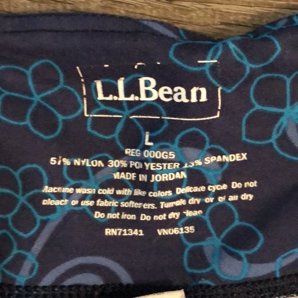 Women’s size large L.L. Bean blue leggings - Picture 3 of 8